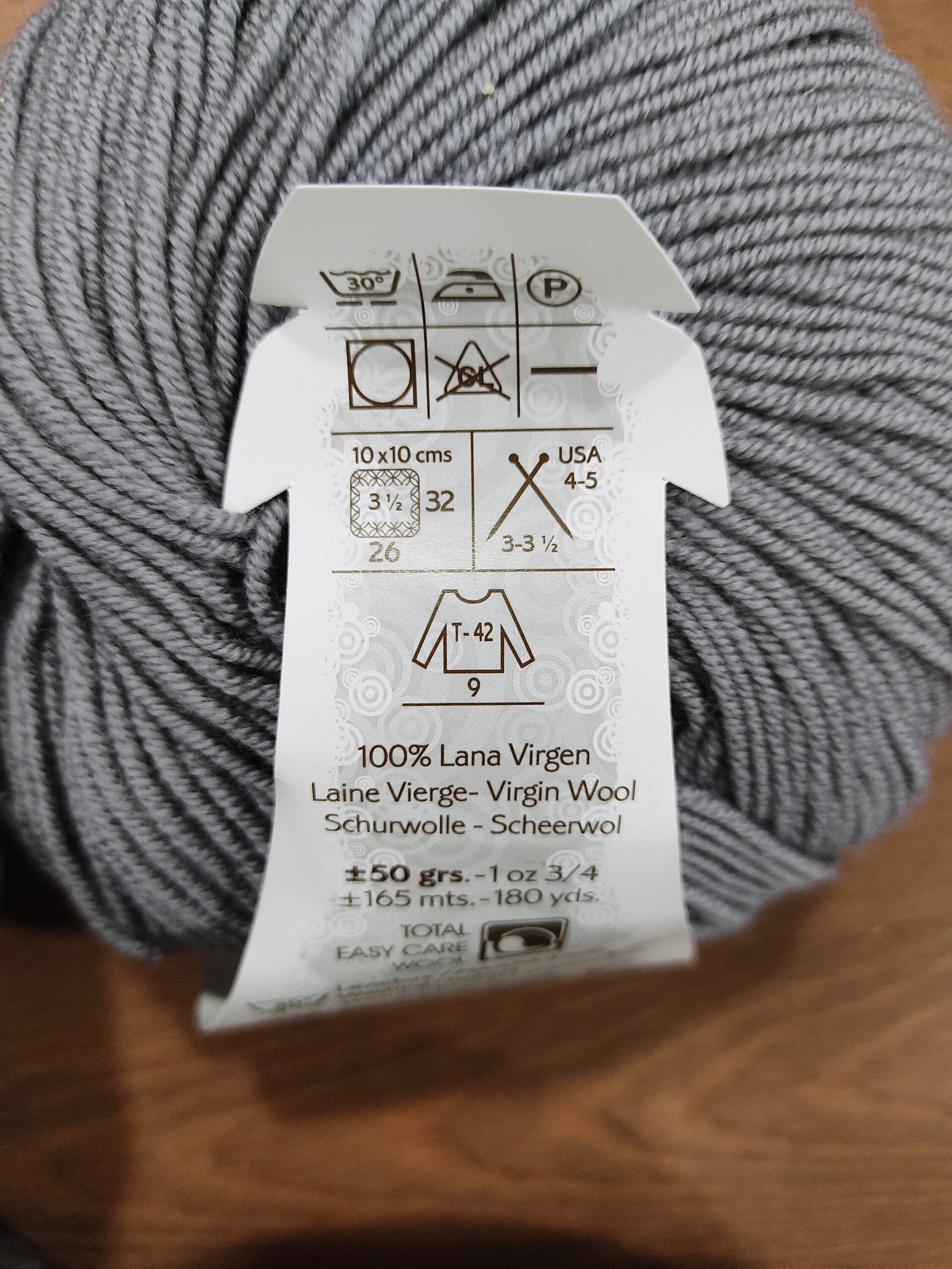 Lote 5 ovillos Merino Baby gris - 2