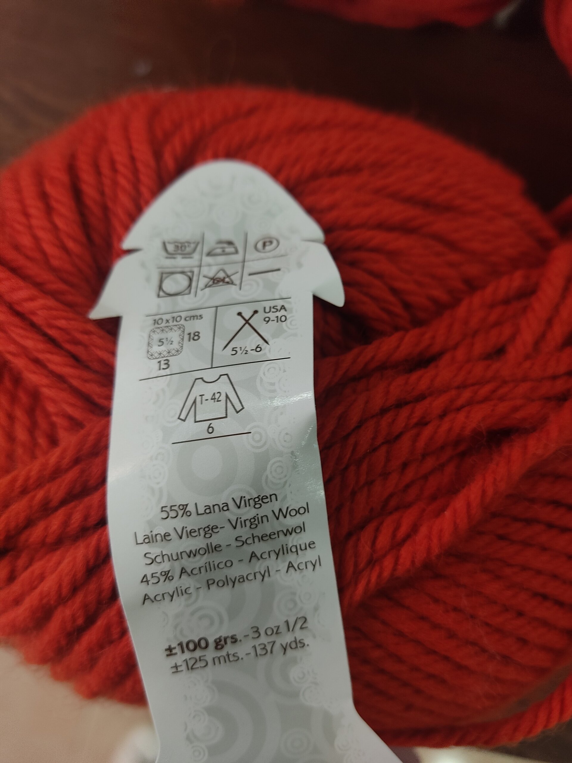 Lote 4 ovillos Maxi merino teja - 2