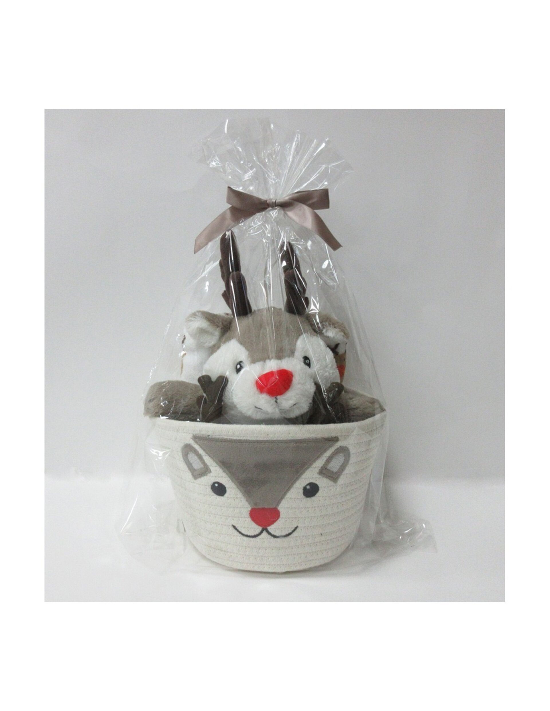 Cesta, manta y peluche Reno - 3