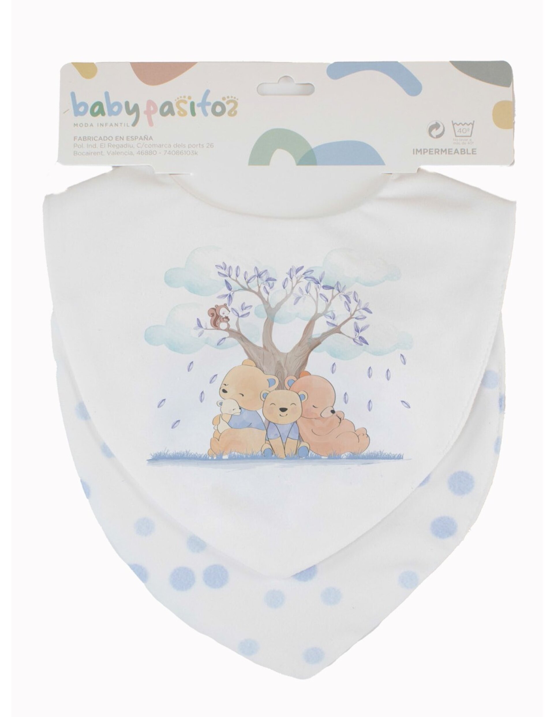 Bandana Pack 2 Ositos azul - 1