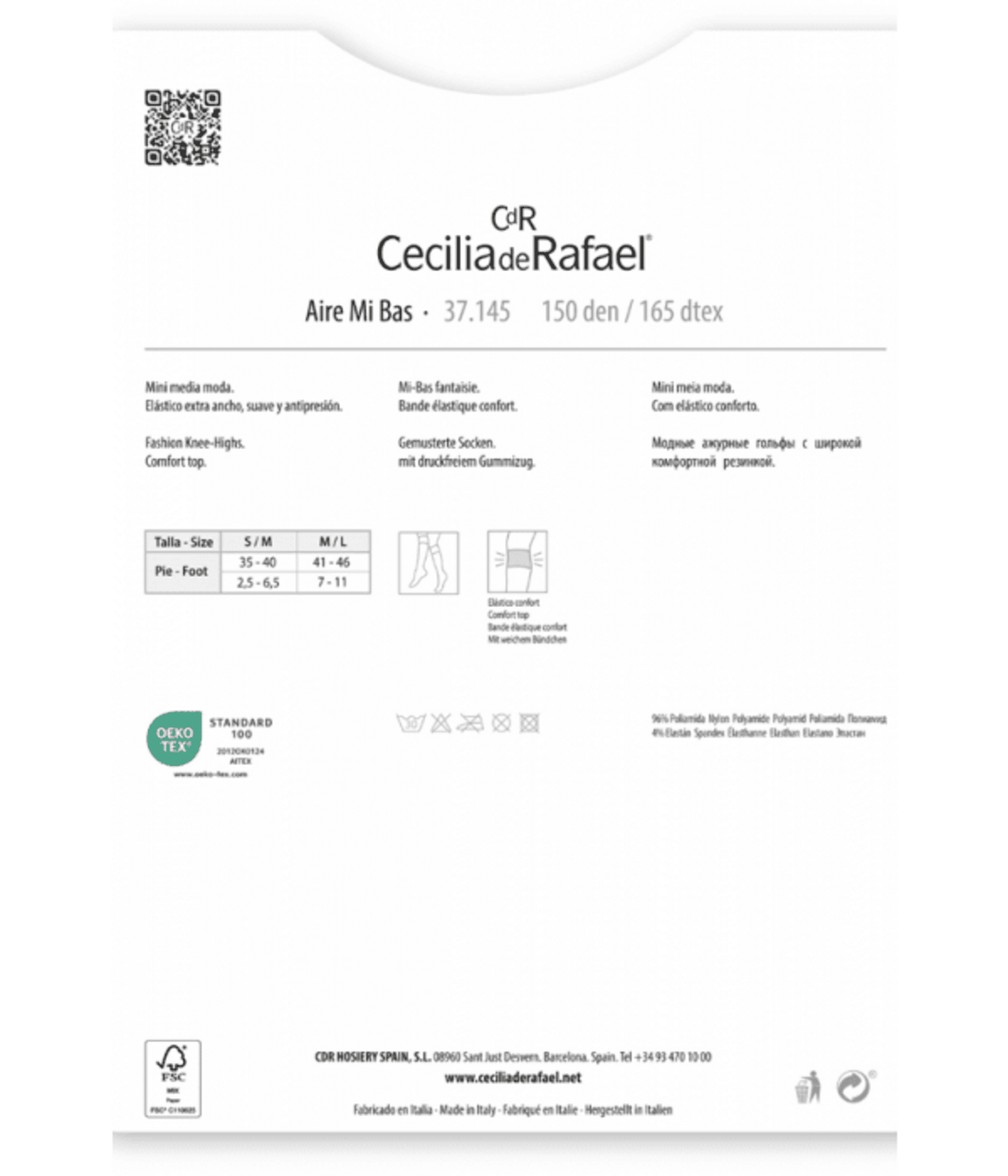 Calcetín calado mujer Cecilia de Rafael - 5