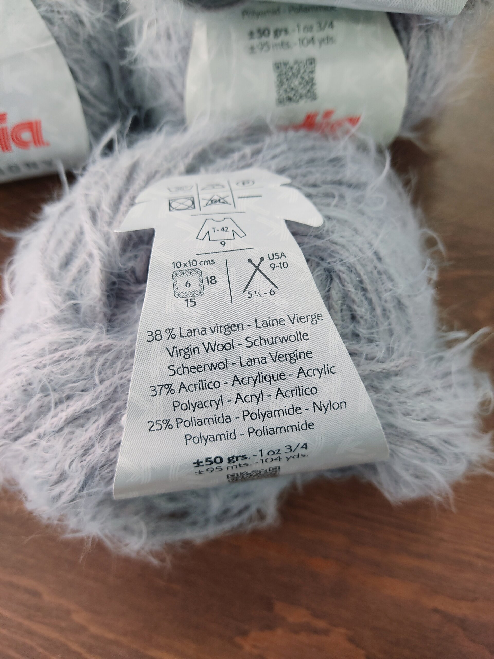 Lote 4 ovillos Katia Harmony gris - 2