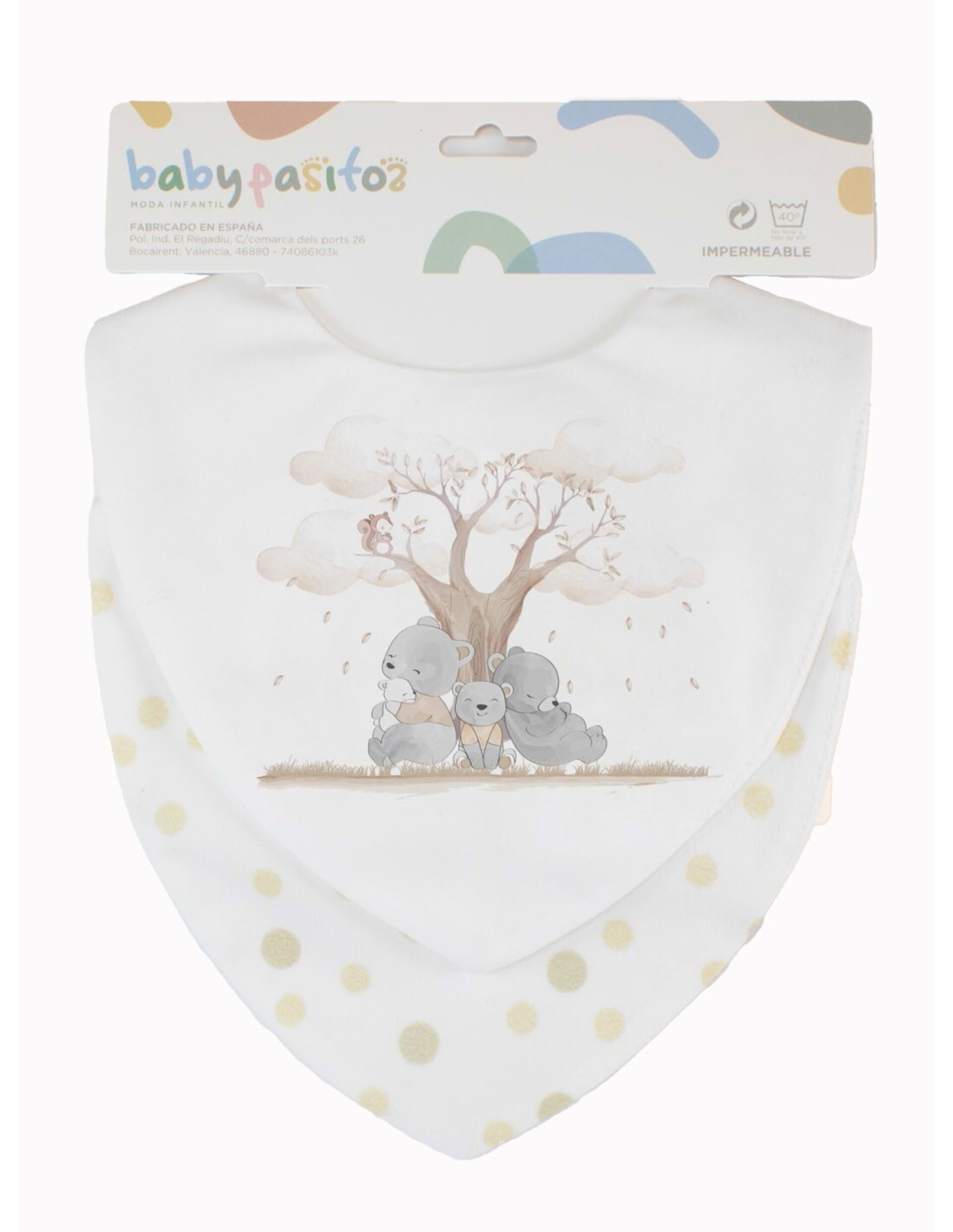 Bandana Pack 2 ositos beige - 1